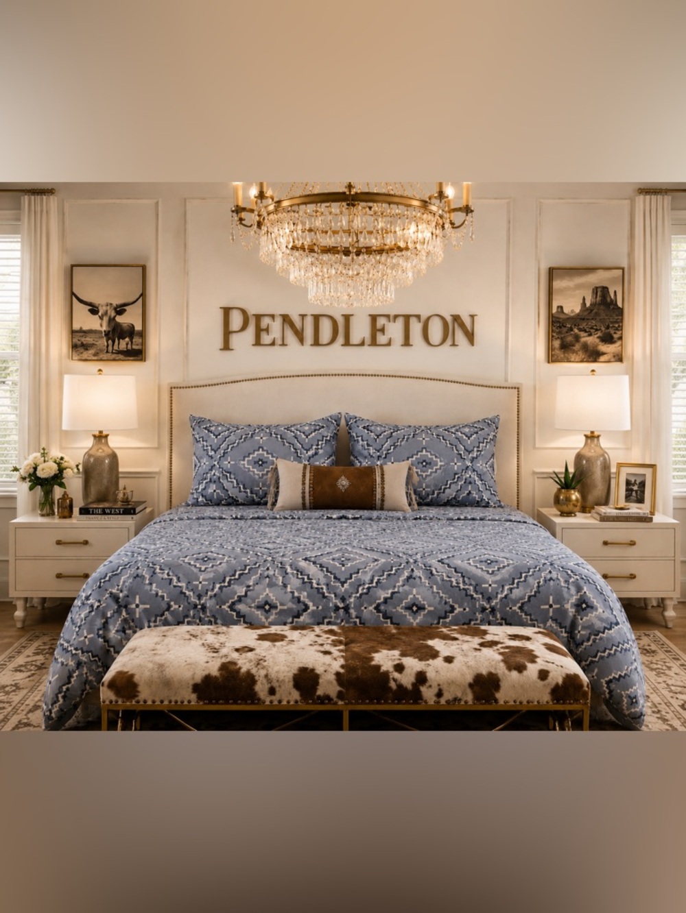 Pendleton Blue Geometric Comforter Set